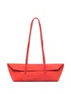 Christopher Esber Mini Gondola Suede Tote Bag In Red