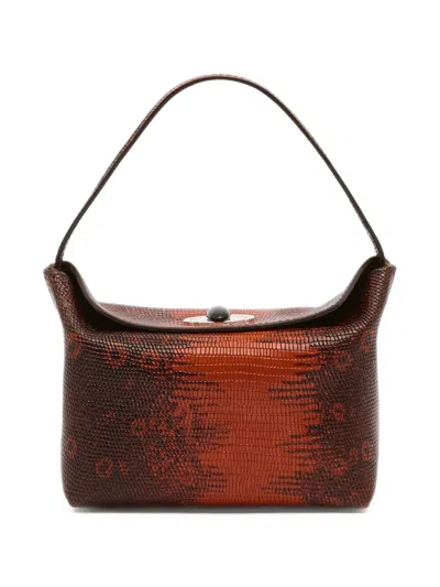 Christopher Esber Mini Lizard-embossed Tote Bag In Red
