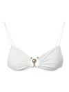 Christopher Esber Hook-embellished Bandeau Bikini Top In White