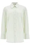 Christopher Esber Mint Green Cotton Shirt With White Stripes