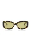 Christopher Esber Davies Cut-out Acetate Rectangle Sunglasses In Multi