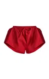 Christopher Esber Moire Cotton-silk Shorts In Red