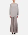 Christopher Esber Monument Cashmere And Silk Long Dress In Grey