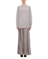Christopher Esber Monument Cashmere And Silk Long Dress In Grey