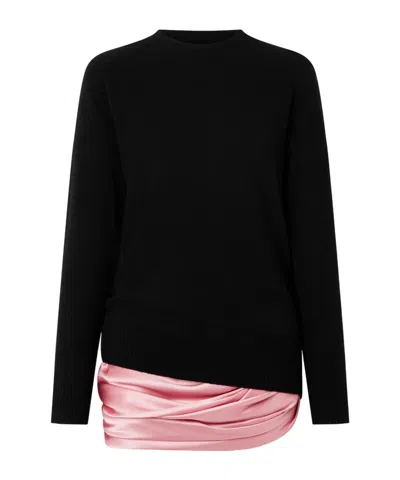 Christopher Esber Monument Cummerbund Mini Dress In Black