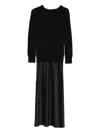 Christopher Esber Monument Silk Cashmere Dress In Black