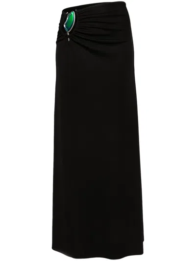 Christopher Esber Moodstone-embellished Maxi Skirt In Black