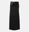 Christopher Esber Moodstone Ruched Maxi Skirt In Black