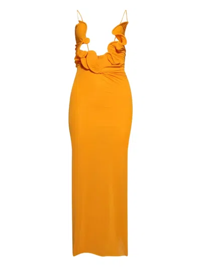 Christopher Esber Moulded Venus Dress In Yellow