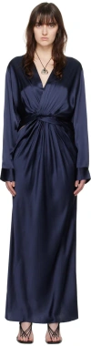 Christopher Esber Triquetra Twist Silk Maxi Dress In Ink