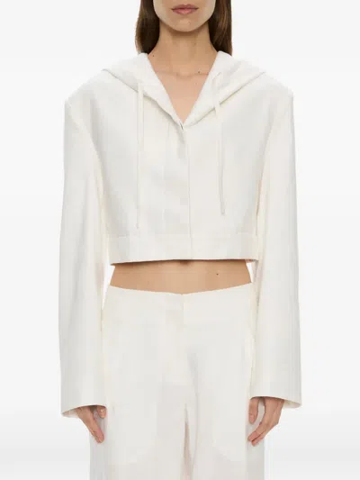 Christopher Esber Noa Hooded Jacket In White