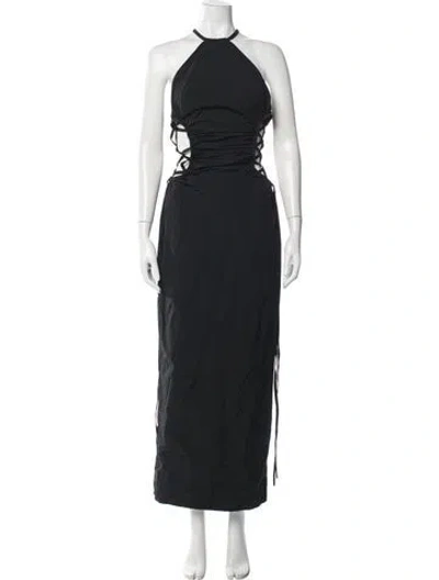 Pre-owned Christopher Esber Nylon Long Dress In Gray