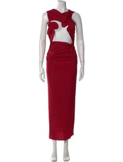 Pre-owned Christopher Esber Nylon Long Dress In Red