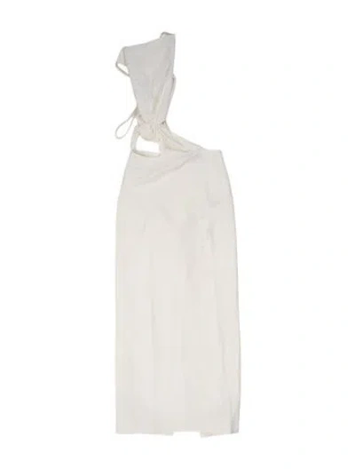 Pre-owned Christopher Esber Nylon Long Dress In White
