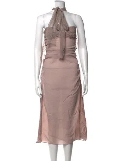 Pre-owned Christopher Esber Nylon Midi Length Dress In Purple