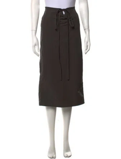 Pre-owned Christopher Esber Nylon Midi Length Skirt In Black