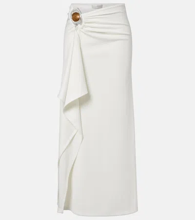 Christopher Esber Occhio Embellished Jersey Maxi Skirt In White