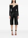 Christopher Esber Curved Knit Long-sleeved Top In Black