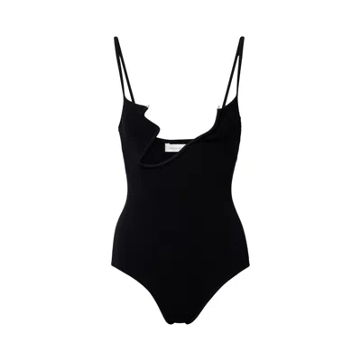 Pre-owned Christopher Esber Odessa Arced Knitted Bodysuit 'black' | Women's Size M