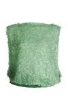 Christopher Esber Odine Fish Scale Sequined Top In Green