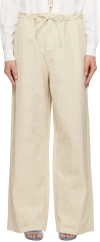 Christopher Esber Off-white Multi Paneled Trousers In Sand