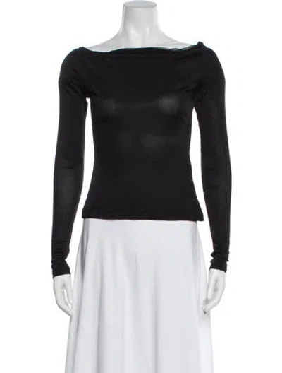 Pre-owned Christopher Esber Off-the-shoulder Long Sleeve Top In Gray