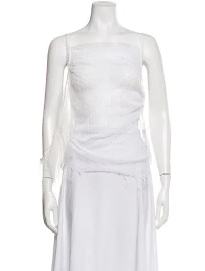 Pre-owned Christopher Esber Off-the-shoulder Sleeveless Top W/ Tags In White