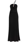Christopher Esber Concave Stone One-shoulder Cami Maxi Dress In Black (black)