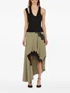 Christopher Esber One-shoulder Ribbed Top In Black