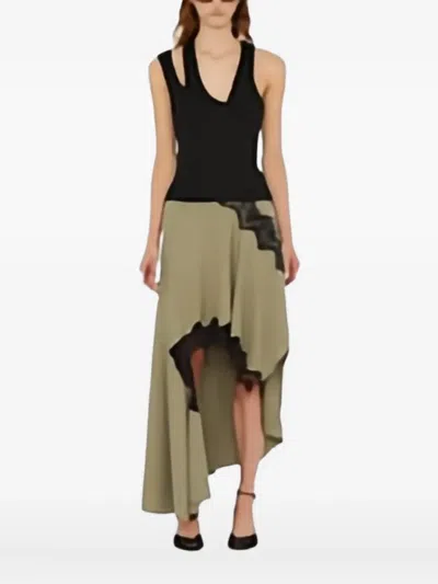 Christopher Esber One-shoulder Ribbed Top In Black