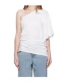 Christopher Esber One-shoulder Draped T-shirt In White