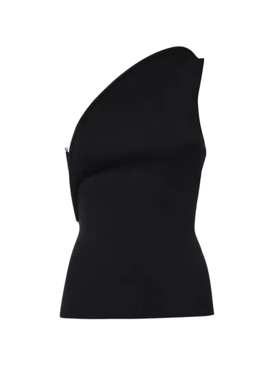 Christopher Esber One-shoulder Hardware-detail Blouse In Black