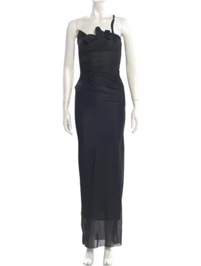 Pre-owned Christopher Esber One-shoulder Long Dress W/ Tags In Black