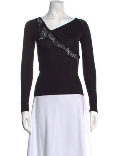 Pre-owned Christopher Esber One-shoulder Long Sleeve Top In Black