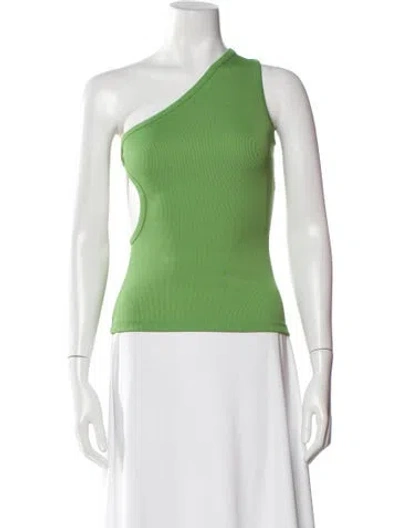 Pre-owned Christopher Esber One-shoulder Sleeveless Top In Green