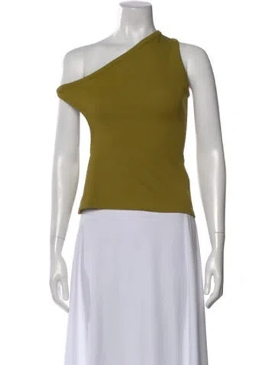 Pre-owned Christopher Esber One-shoulder Sleeveless Top In Green