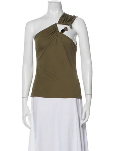 Pre-owned Christopher Esber One-shoulder Sleeveless Top In Green