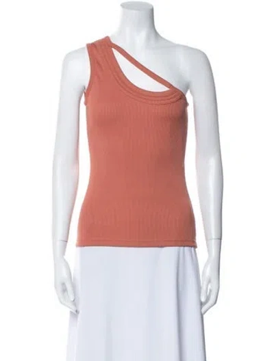 Pre-owned Christopher Esber One-shoulder Sleeveless Top In Orange
