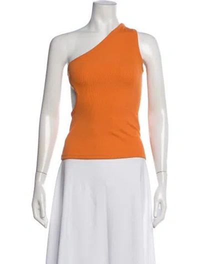 Pre-owned Christopher Esber One-shoulder Sleeveless Top In Orange