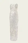 Christopher Esber Opaline Sequin Strapless Gown