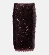 Christopher Esber Opaline Sequined Midi Skirt In Multi