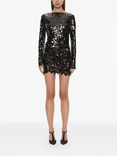 Christopher Esber Opaline Sequinned Mini Dress In Black