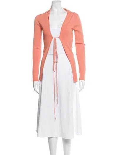 Pre-owned Christopher Esber Open Front Long Sleeve Top In Orange