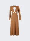 Christopher Esber Open Tie Back Long Sleeve Dress In Multi