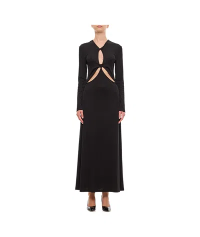 CHRISTOPHER ESBER OPEN TWIST ANGLAISE DRESS