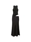 Christopher Esber Open Twist Satin Tank Dress Black In Black