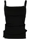 Christopher Esber Open Twist Rib Tank Top In Black