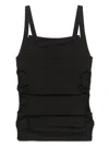 Christopher Esber Open Twist Rib Tank Top In Schwarz