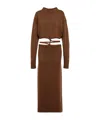 Christopher Esber Openwork Knit Dress In Brown