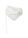 Christopher Esber Orbit Ruched Bikini Bottoms In White